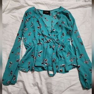 Floral Teal Blouse